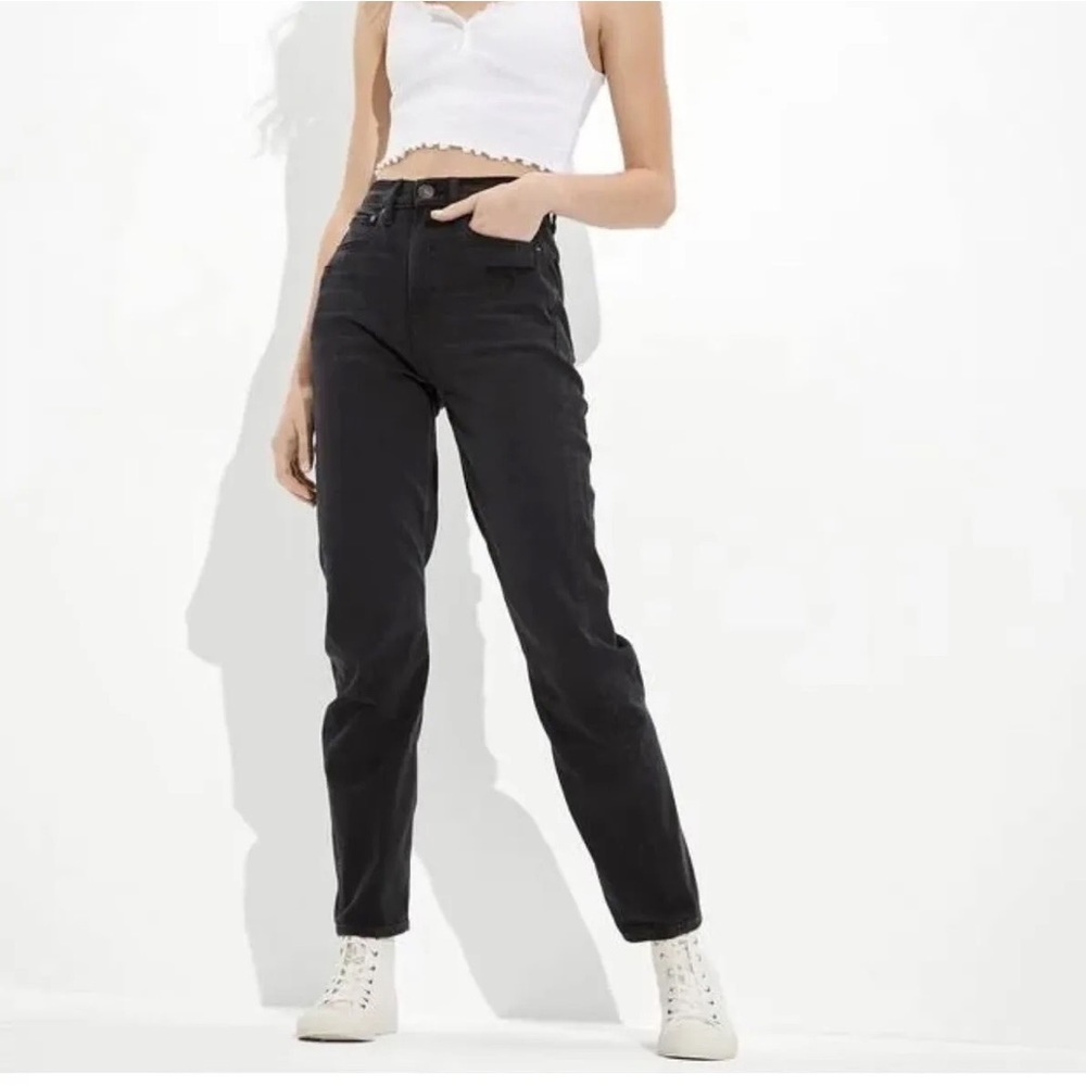 American Eagle Outfitters  Black Highest Waist 90’s Boyfriend Jeans Size: 2